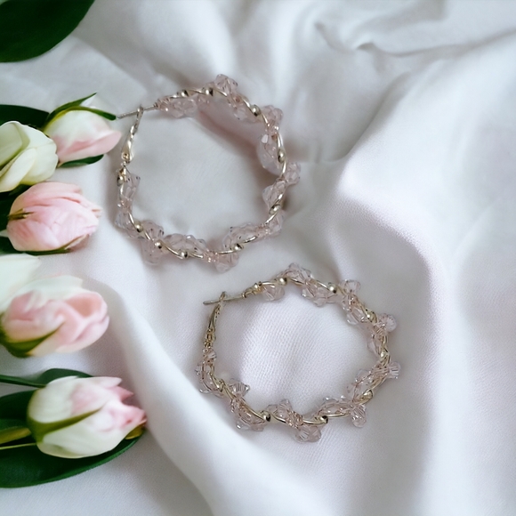 Blush hoop earrings - Picture 5 of 7